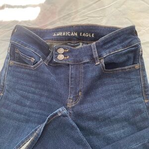 American Eagle Outfitters High Rise Dark Blue Jeans